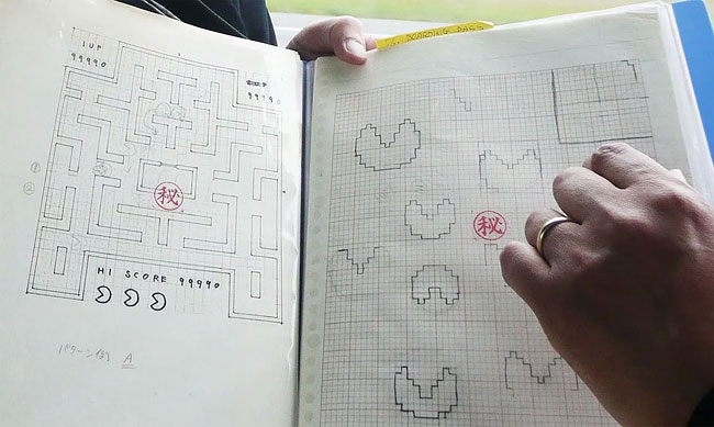 Megmutatták a mindenki által ismert játék, a Pac-Man első tervrajzait