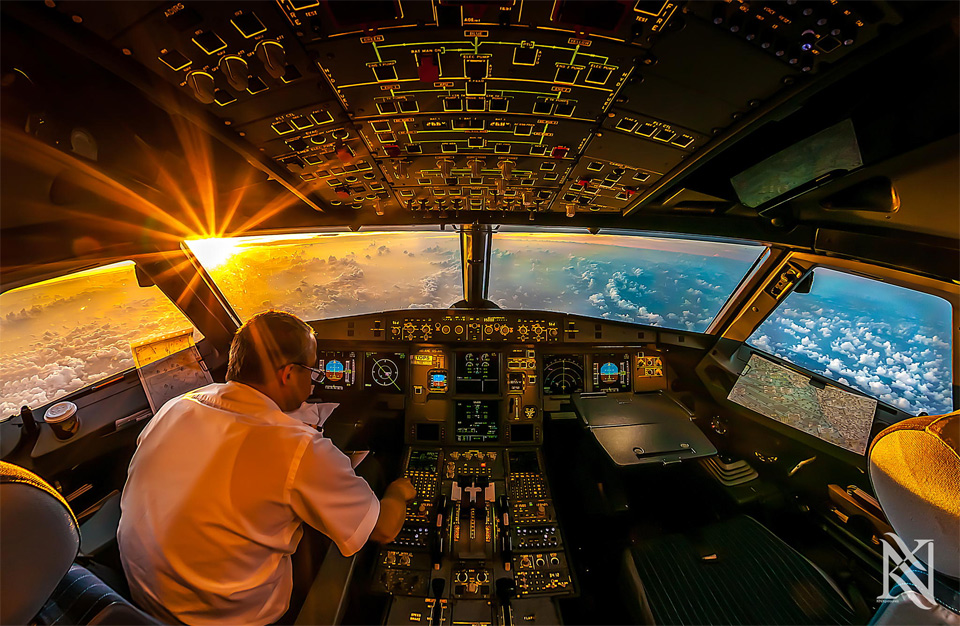 Sunrise-In-Airplane-Cockpit