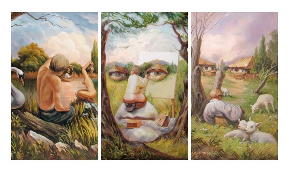 Imádjuk ezeket az optikai illúziókat amiket Oleg Shuplyak fest