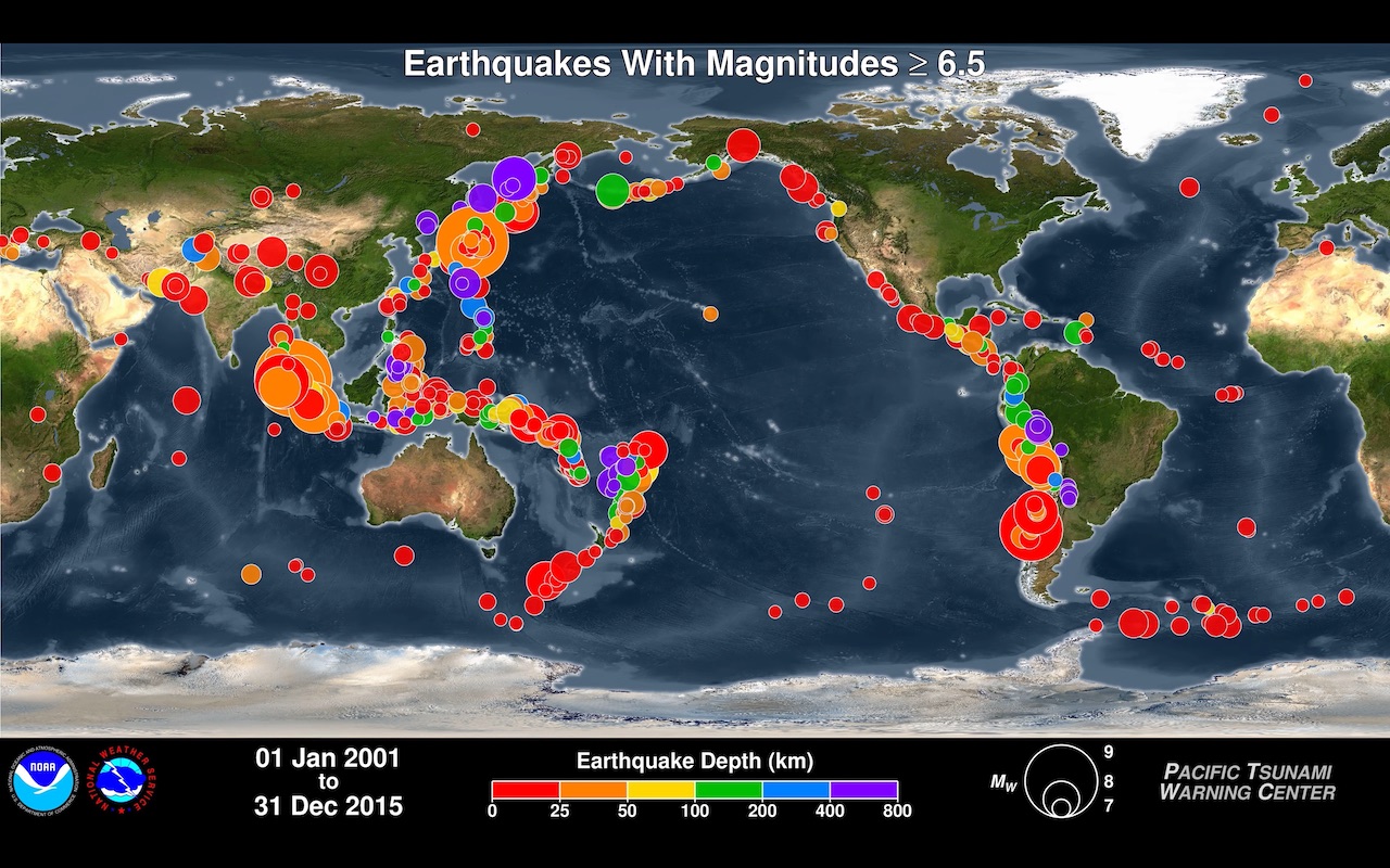 Most egy videón láthatod az elmúlt 15 év összes földrengését