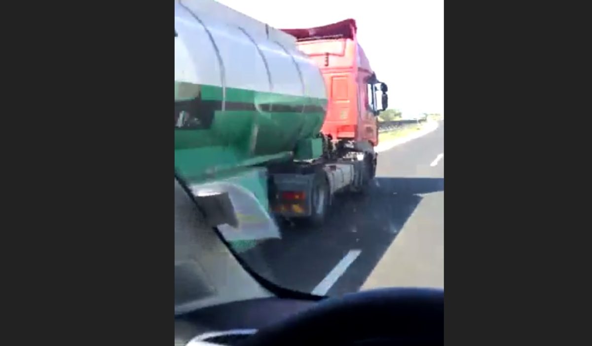 150-nel száguldozó kamiont videóztak az M7-esen