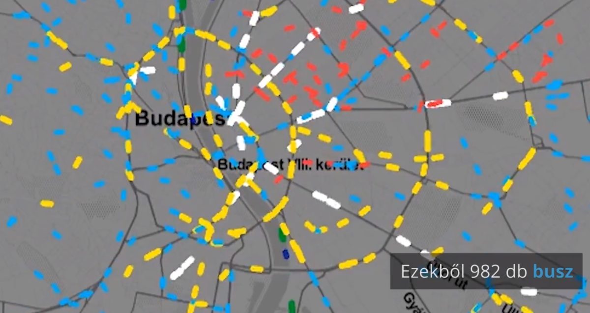 Észbontó videón a budapesti forgalom nyüzsgése