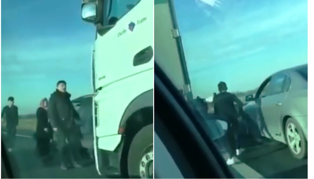 Kést rántottak egy kamionosra az M1-esen – videó