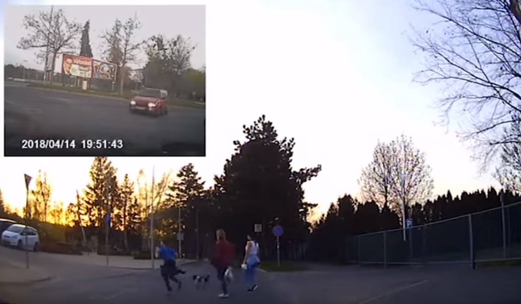 Majdnem elgázolt egy családot a türelmetlen szombathelyi autós – videó