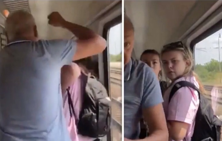 Ütötte-verte az angol lányokat egy férfi a budapesti vonaton – videó